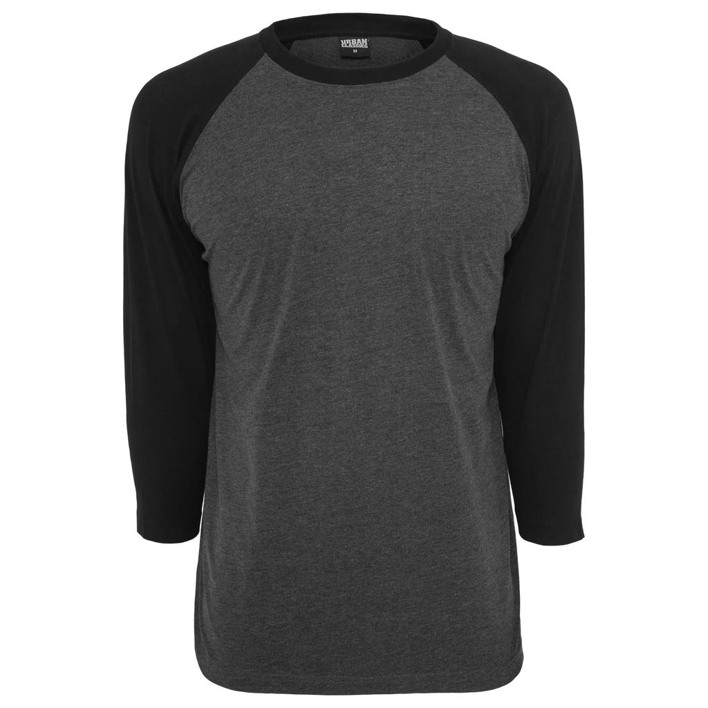 Urban Classics Mens Contrast Raglan 3/4 Sleeve T-Shirt