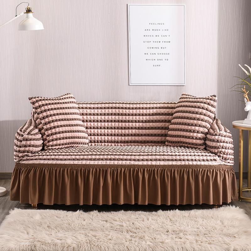 Monochrome Modern High Quality Euro Jacquard Stretchable Elastic Sofa Covers for Corner Sofa 1/2/3/4 Sectional Sofa Cover for Living Room
