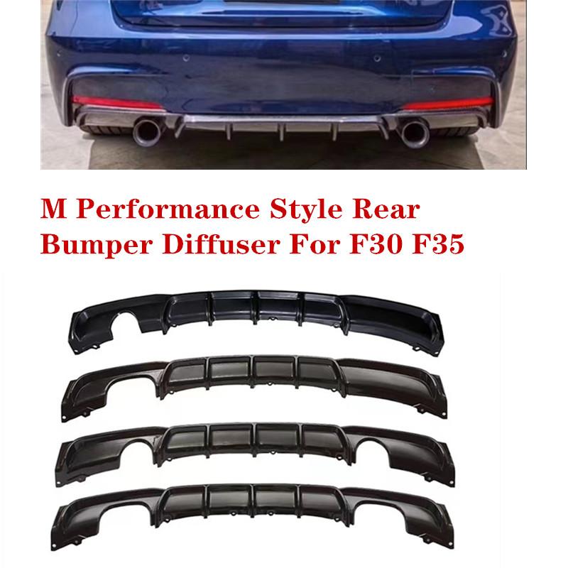 M Performance Style Rear Diffuser Front Lip Trunk Spoiler Gloss Black for BMW 3 Series F30 F31 F35 2012-2019 M3 Sport