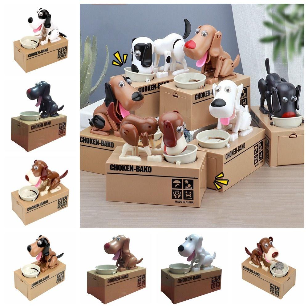 Automated Dog Money Box Plastic Dog Saving Banks Cute Electronic Piggy Bank Home Decor
