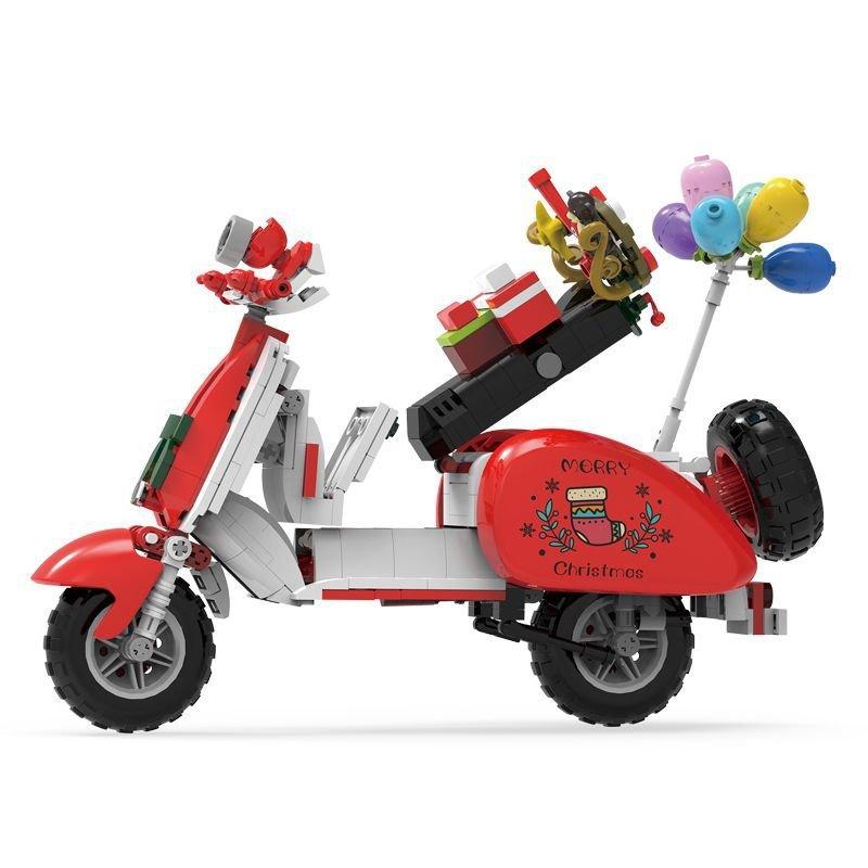 4pcs Trendy Lamb VASPE Motorcycle Building Blocks Assembly Toy for Educational Institutions Gifts Boys Girls