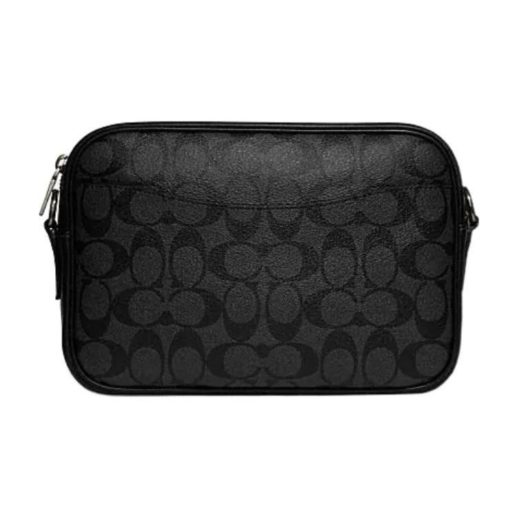 New COACH Elise Cow Leather Patchwork Camera Bags Shoulder Bag Crossbody Bag Men's Black CJ510-QBO4G