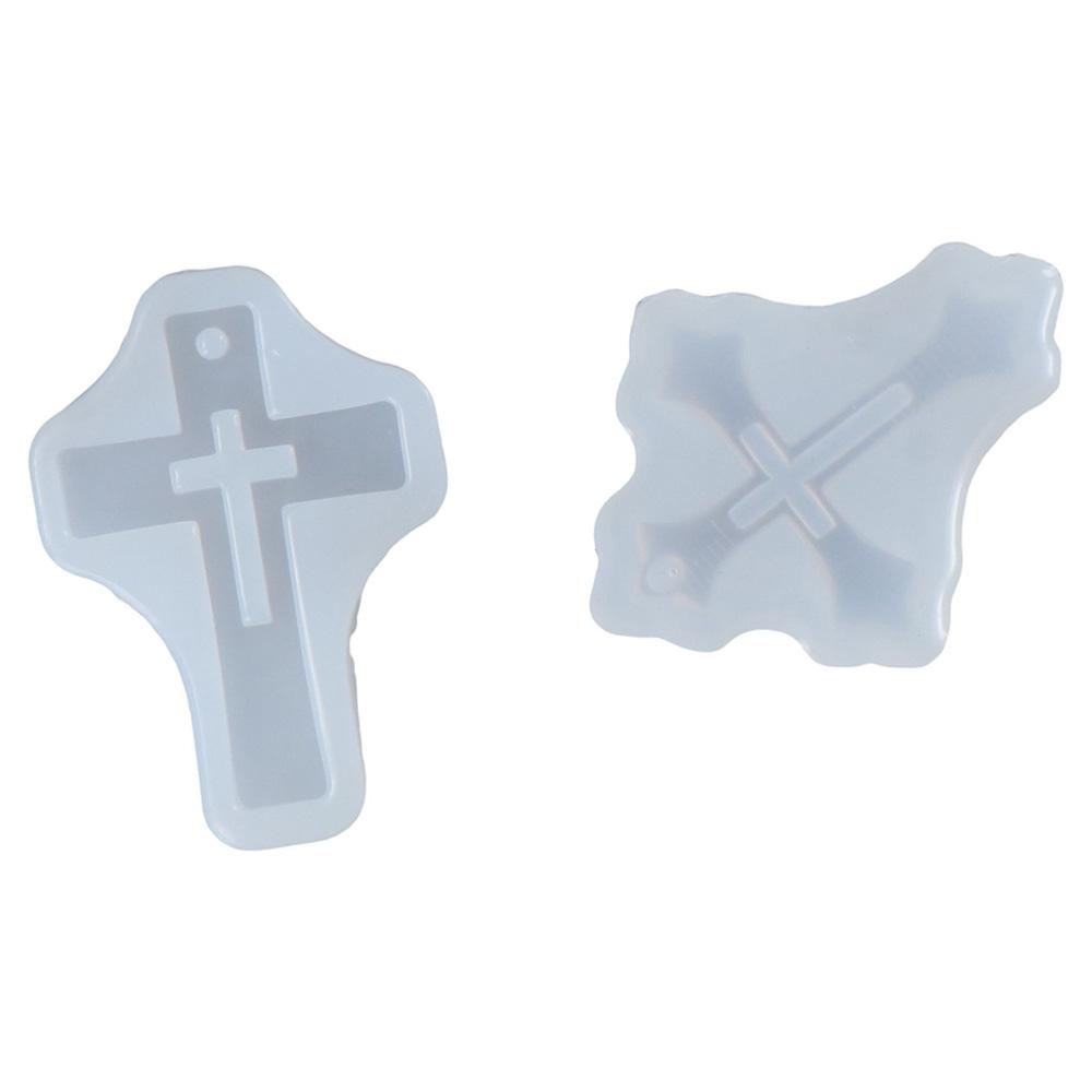 5pcs Silicone Silicone Molds Set White Cross Resin Molds Cross Shape Silicone Mould DIY Decorative