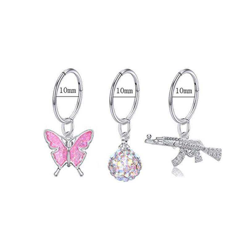 Европейские и американские новые бесшовные серьги-петли с головой дракона, кольцо для пирсинга пупка, несколько серег-подвесок