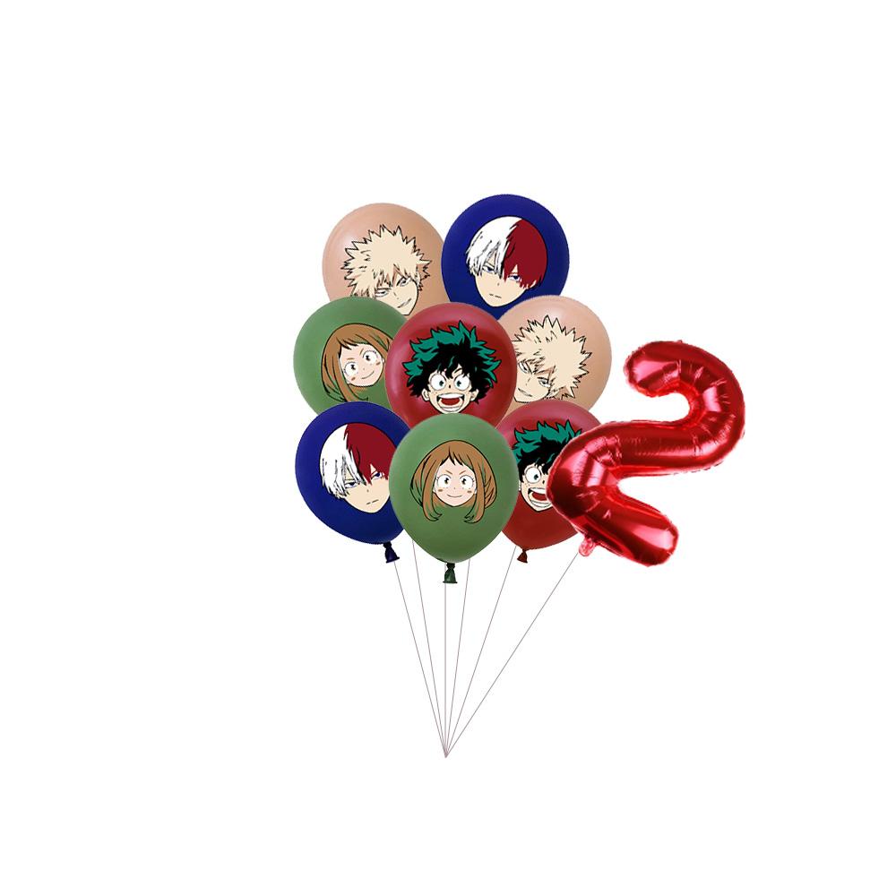 My Heros Academiaed Birthday Themed Party Decorations Balloon Set Tableware Tablecloths Cake Toppers Party Supplies Baby Shower