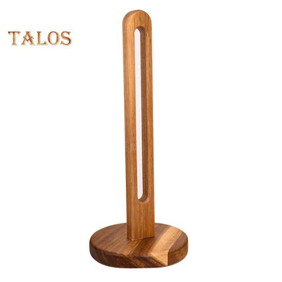 Деревянный держатель для бумажных полотенец с устойчивым основанием, нескользящая конструкция, простая установка, держатель для рулонов бумаги на кухне, стойка для хранения