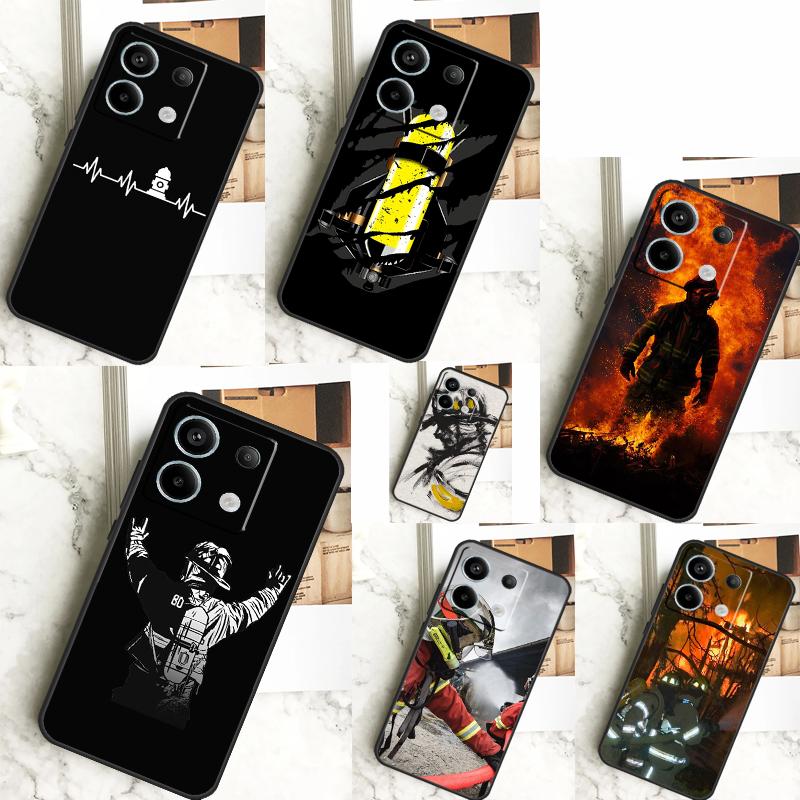 Firefighter Heroes Fireman Case For Xiaomi Redmi Note 11 9 10 12 13 Pro Plus 12S 11S 10S 9S Redmi 12 10C 12C 13C Cover