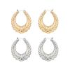 Exaggerated Punk Style Personality Wheat Ear Pattern Oval Earrings