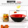 8-inch black-red thickened noodle bowl, упаковка из 10 штук