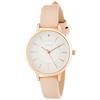 Fieldwork Analog Simple Watch, Pink Gold with Leather Strap, JN001-2, Women's, Pink