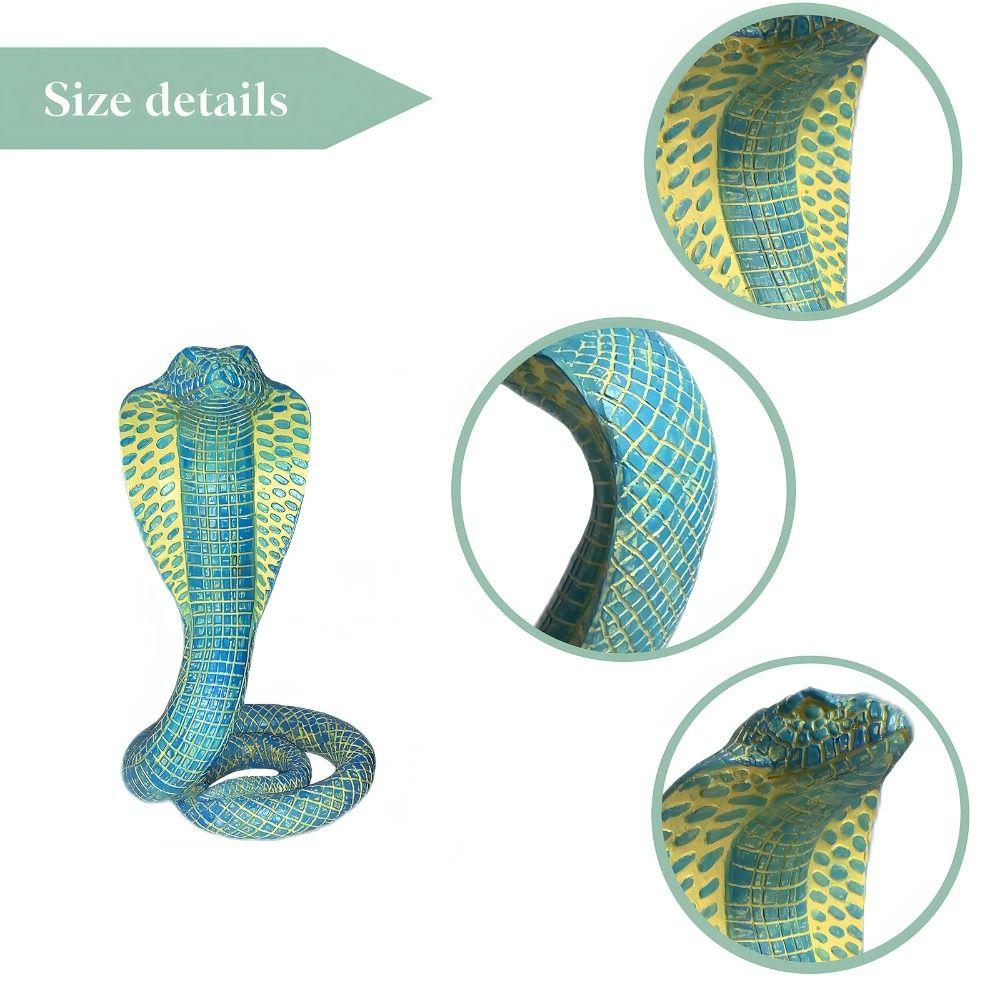 Snake Simulated Cobra Figure Lifelike Animal Simulation Model 3D Cobra Model Toy Desktop Ornament