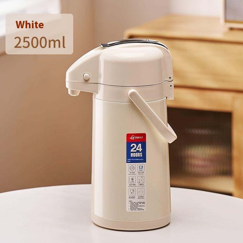 Air Pressure Water Bottle 4L Large Capacity Open Water Bottle Pressing Water Bottle Glass Inner Tank