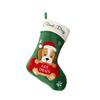 High Quality Custom Xmas Fireplace Decoration Cute Pet Dog Cat Gift Bags Red Green Merry Christmas Stocking Set for Embroidery