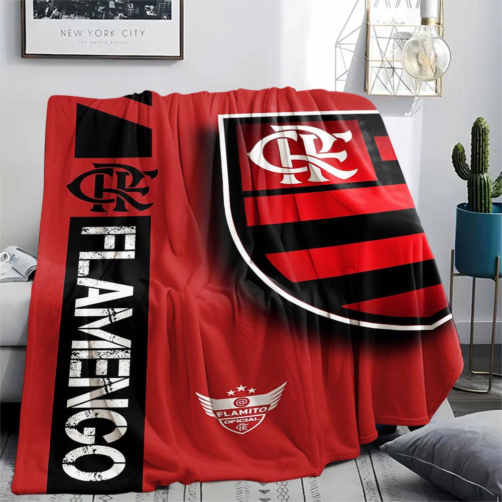 1PC Clube de Regatas do Flamengo Patterned Flannel Blanket Suitable For All Seasons for Home Decor Warmth and Comfort Gifts Holiday Present