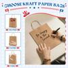 Kraft Bag Paper Gift Bags Reusable Grocery Shopping Bags for Packaing Craft Gifts Wedding Business Retail Party Bags