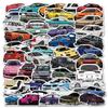 50 Cartoon Sports Car Graffiti Stickers for Racing Cars, Motorcycles, Skateboards, Luggage, and Computers – Waterproof