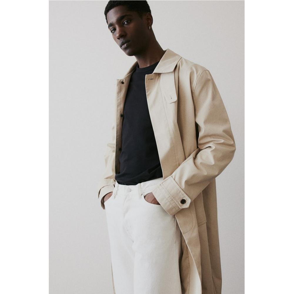 Футболка HM slim fit из хлопка, черная