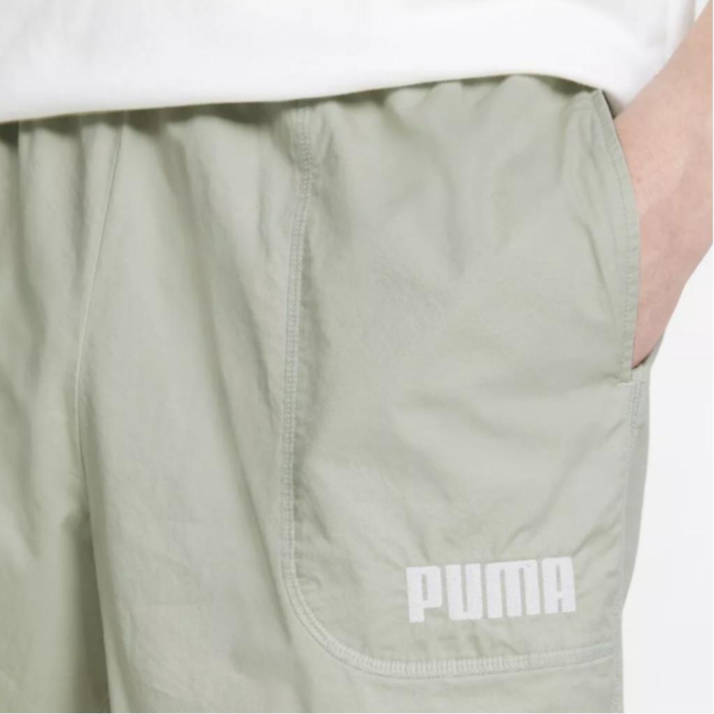 Puma Логотип Эластичная Средняя Талия Три Четверти Повседневные Шорты Мужские шорты Весна-Мох 847412-33