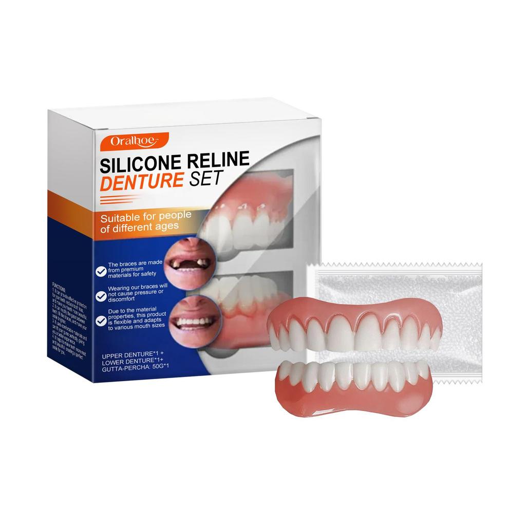 Denture Finishing Braces Cosmetic Dental Braces Enhance Smile Aesthetics Comfortable Material Dentures