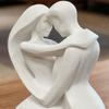 Современный Минималистичный Декор 3D Печатная Скульптура Обнимающейся Пары в Форме Сердца, Романтическая Фигурка Объятий с Матовым Белым Покрытием, Декор в Скандинавском Стиле