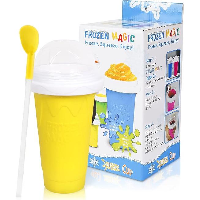 Slushie Maker Cup - TIK TOK Quick Frozen Magic Cup, Portable Double Layers Cool Slushee Maker For MilkShake,Juice,Ice Cream Make & More, Super Fun