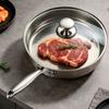 Titanium Zinc Zinc Alloy Hammered Texture Frying Pan Fast Heating Steak Skillet Non-stick Pot  Fried Eggs