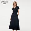 GOELIA Xiangyunsha Silk Little Black Dress