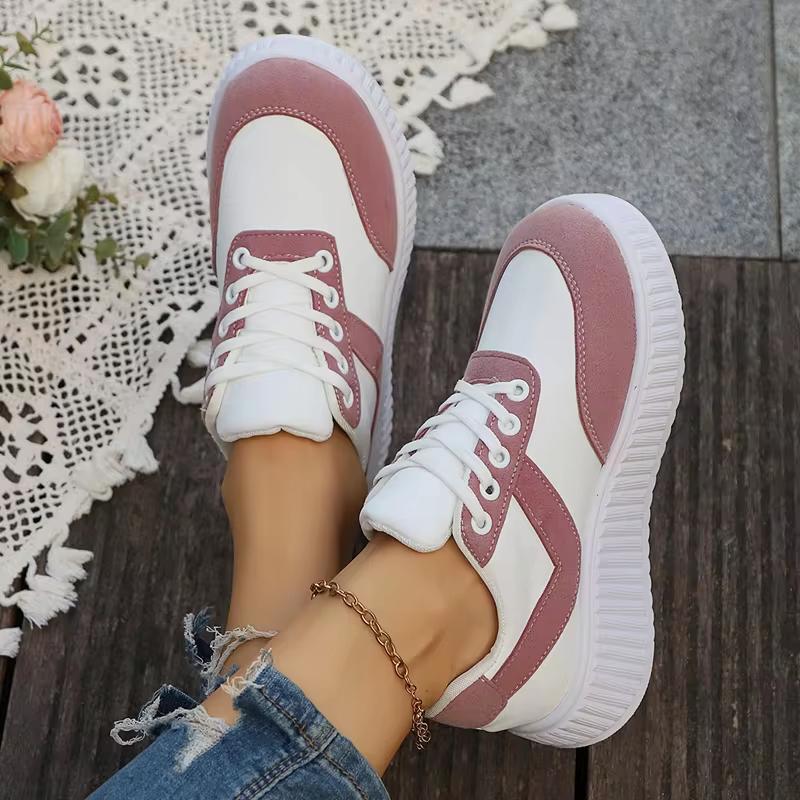 Новые износостойкие повседневные кроссовки с круглым носком и плоским дном для прогулок на весну и лето с толстой подошвой и повышенным комфортом из вулканизированной стали