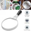 Lightweight Strong Hand Held 25X Extra Large Magnifying Glass 3 Bright LED Magnifier Large Loupe