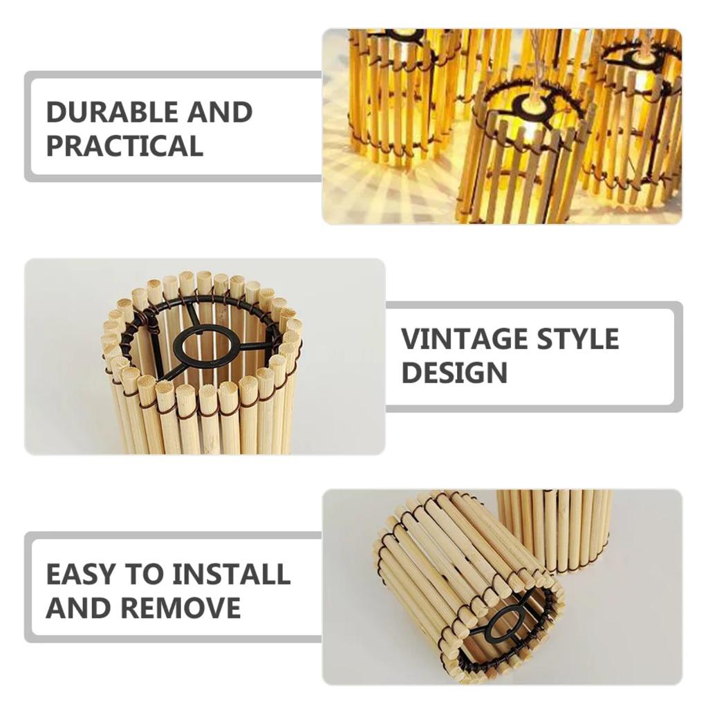 Новый абажур из бамбука, подвесной светильник, чехлы, аксессуары, декоративные подвесные светильники для маленькой спальни