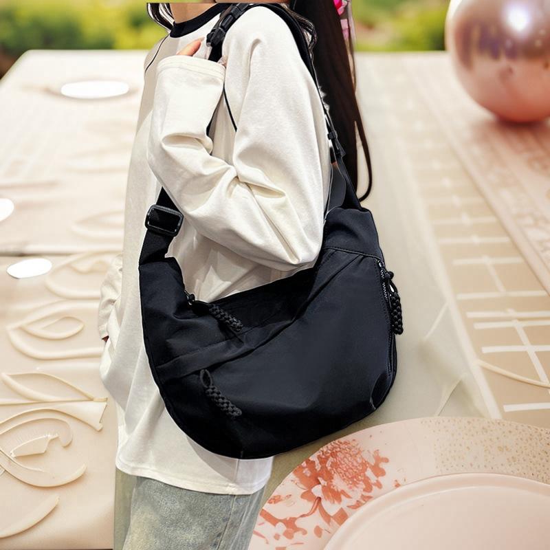 Модная сумка через плечо большой емкости для поездок на работу, новая повседневная универсальная сумка-тоут в спортивном стиле из нейлона