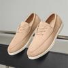 Весна Лето 2025 Повседневная обувь для мужчин Мягкие замшевые лоферы на шнуровке Мужские лоферы в британском стиле Обувь для вождения Мужские мокасины
