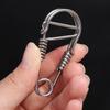 Stainless Steel Stainless Steel Wire Snap Clip Hook Carabiner Key Ring  Belt Clip