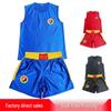 Unisex Sanda Wushu Kickboxing Boxing Summer Training Sleeveless Suit & Shorts for Men, Women, and Children