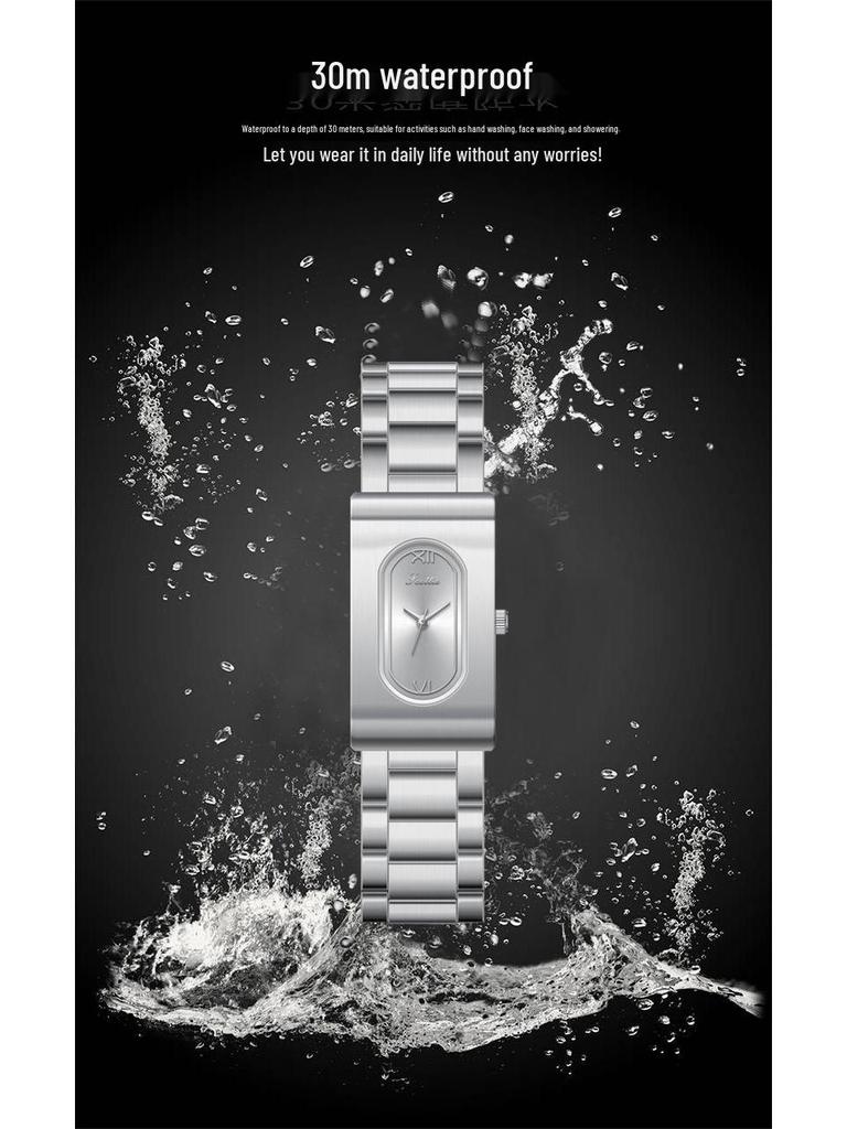 Женские ретро минималистичные кожаные часы-браслет Shigaodi – Модные, Повседневные и Водонепроницаемые.