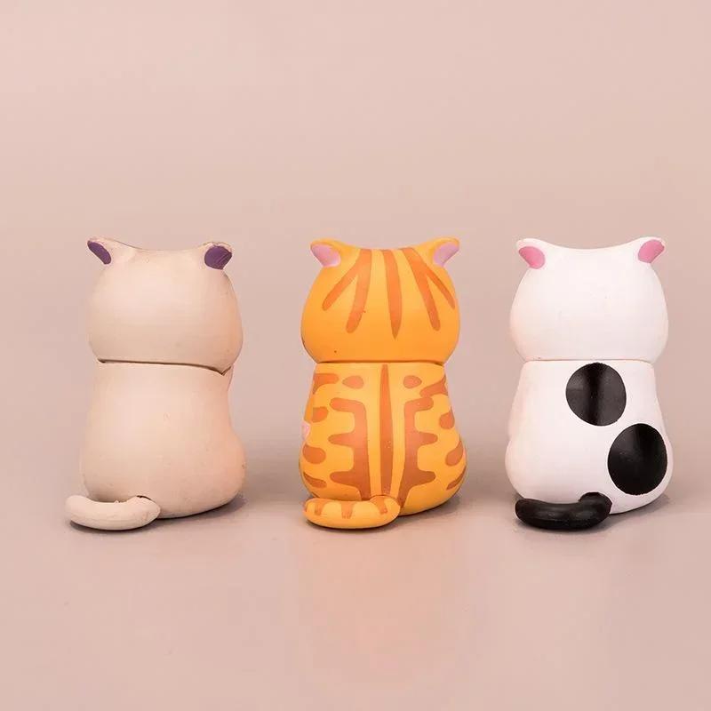 Kawaii Cute Cat Doll Ornaments Figures Statue Mini Model Desktop Toys Gifts for Room Office Kids Car Home Decoration Accessories