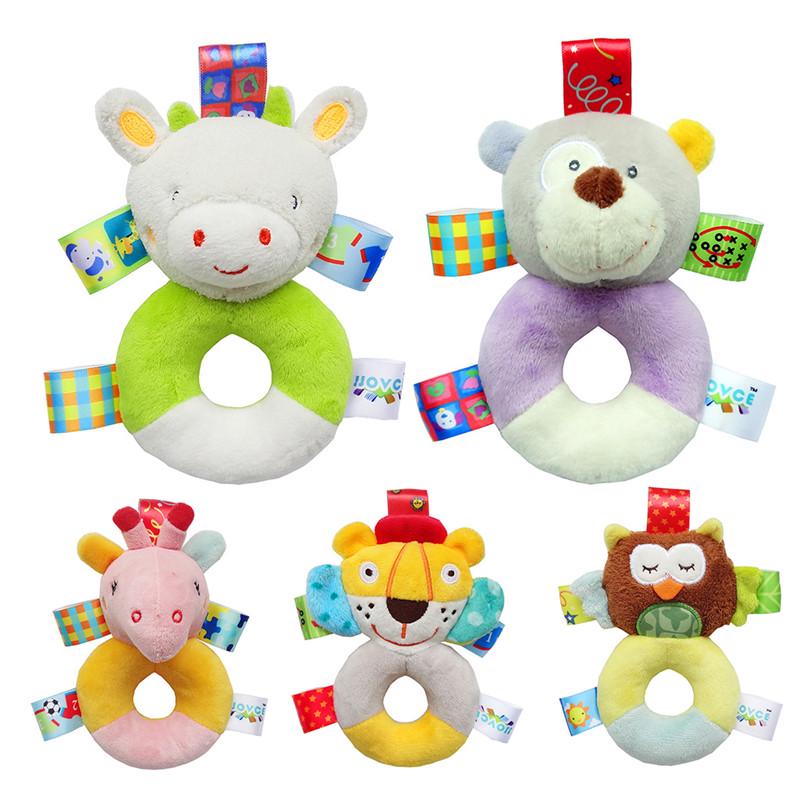 Ovce Baby Comfort Plush Toy Puzzle Bell Cloth Doll Color Label Rattle