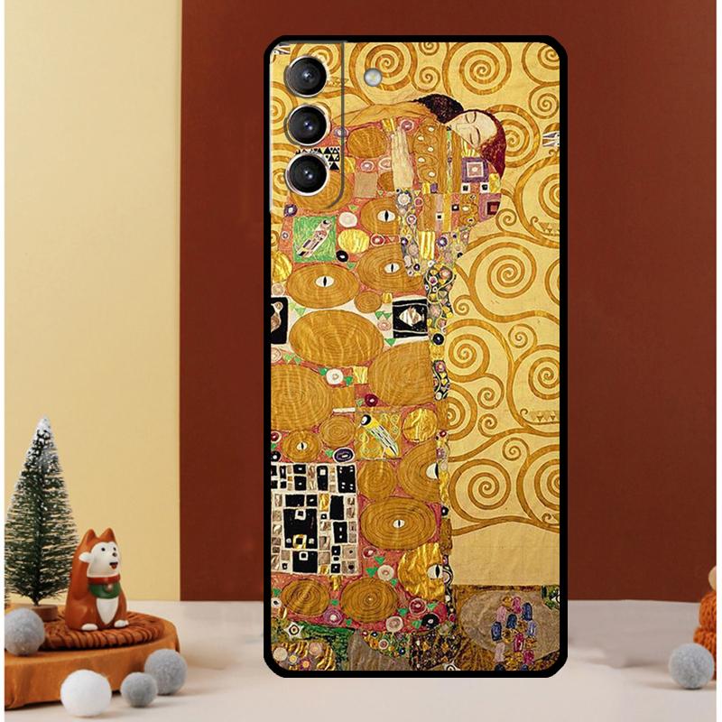 Чехол для телефона Samsung Galaxy S25 Ultra S21 S22 S20 S23 S24 Ultra S9 S10 Plus S25 FE с картиной Густава Климта "Поцелуй" Cover Funda