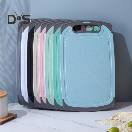 Двусторонняя разделочная доска для овощей и мяса с канавками Удобная ручка с нескользящим покрытием Необходимая кухонная вещь для гурманов и шеф-поваров