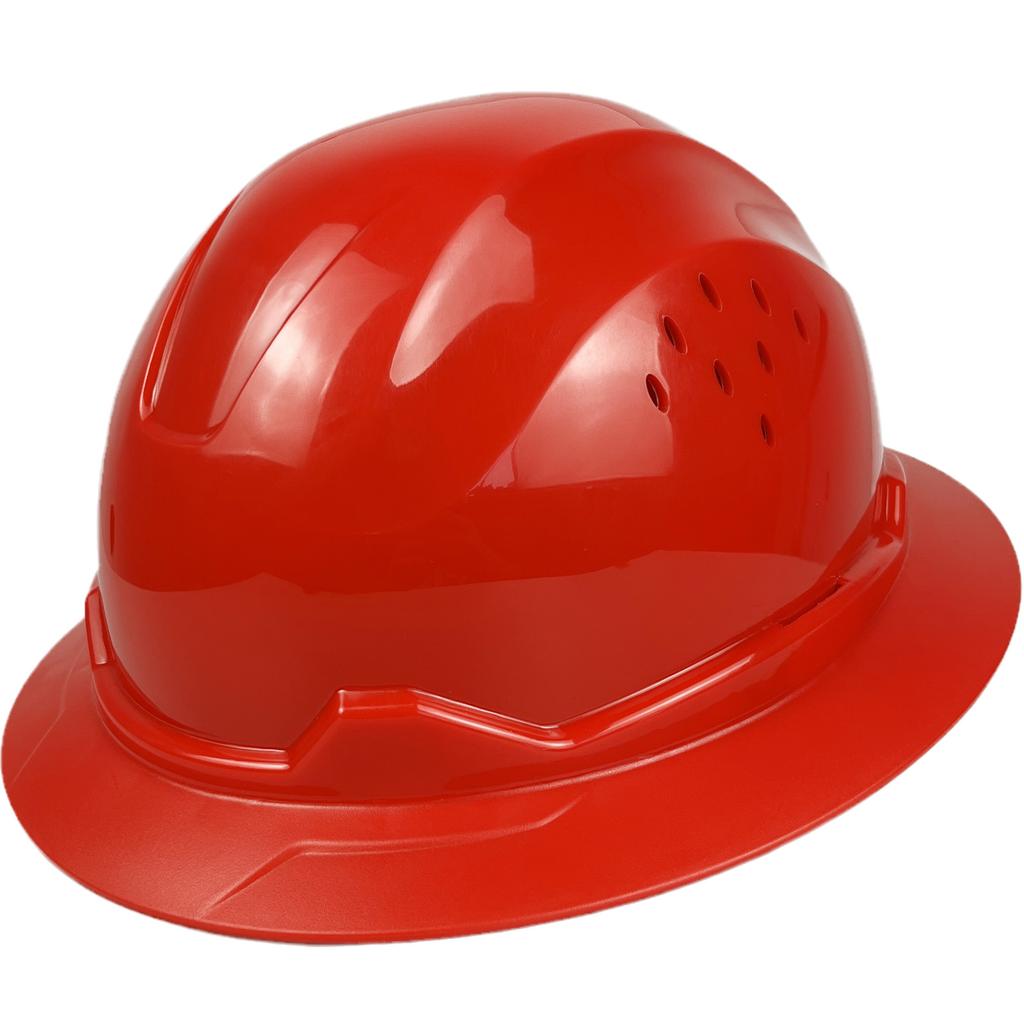 Full Brim Hard Hat For Engineer Construction Work Cap For Men ANSI Approved HDPE Safety Helmet with 6 Point Adjustable