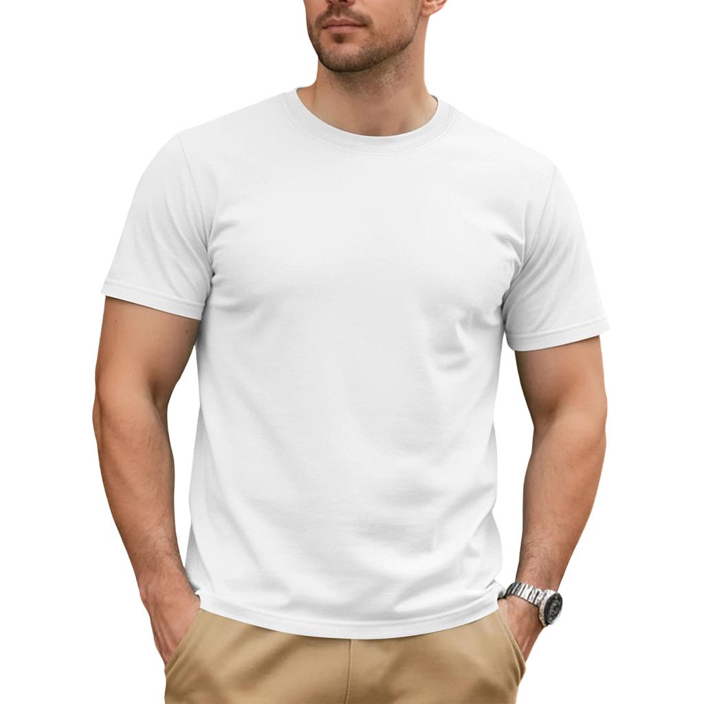 Mens T-Shirts Crew Neck Cotton T Shirts for Men Classic Fit T Shirt Men Short Sleeve T-Shirts for Man Casual Style