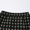 Tassel woolen plaid skirt