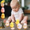 Желтый Прыгающий Цыпленок Заводная Игрушка Ходящая Симуляция Плюшевая Заводная Винтажная Игрушка для Детей 2-4 Лет Игрушки Подарок для Мальчика Девочки