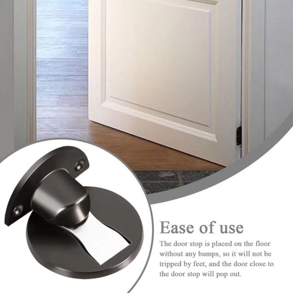 Zinc Zinc Zinc Alloy Adjustable Door Stop No Drilling Floor Door Stop Non-Punch Door Holder Bedroom