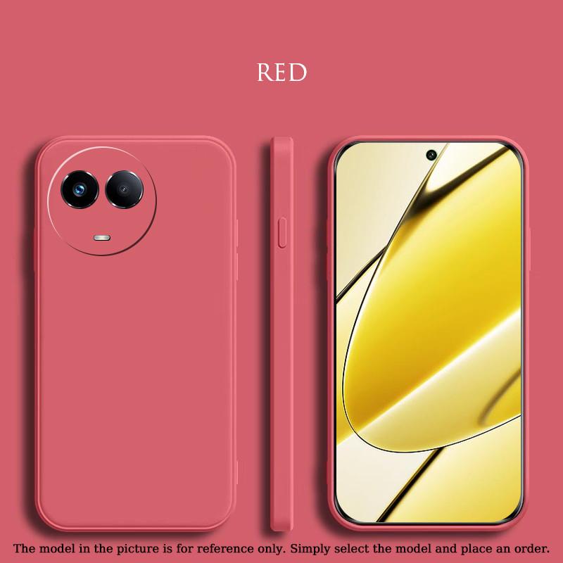 Жидкий силиконовый чехол для Realme 11 10 Pro Plus 11X 11 5G 4G матовый оригинальный жидкий противоударный прямой край ультратонкий защитный мягкий чехол