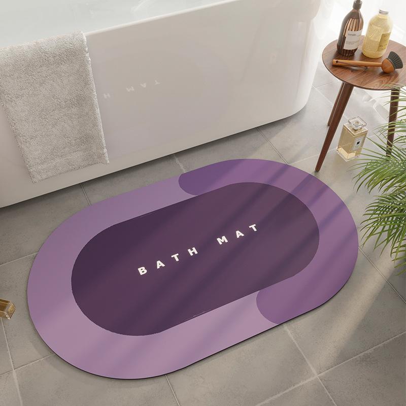 Bathroom Water Mat Antislip Absorbent Quick Dry Floor Mat For Toilet Shower Room