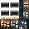 Светодиодный солнечный настенный светильник Водонепроницаемое освещение Коридор Улица Балкон Сад Лампы на солнечной энергии Ультра Забор Вниз Лампа Разогрев