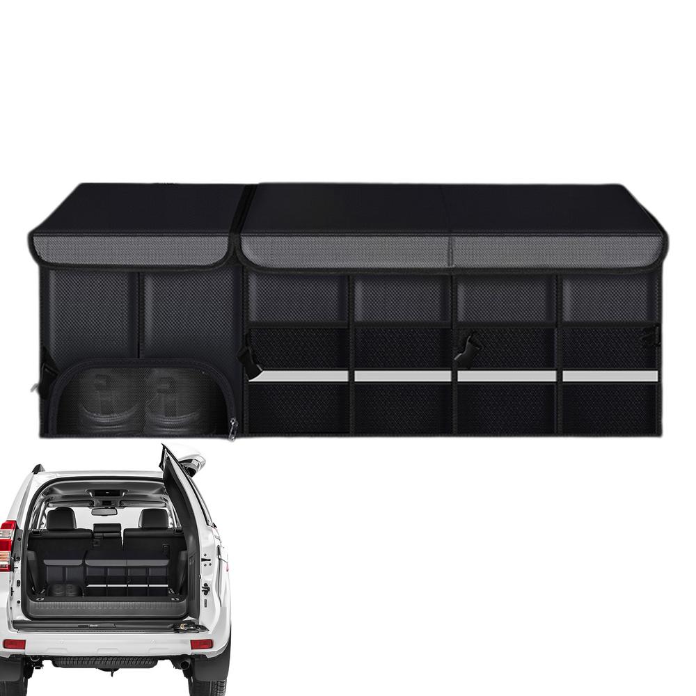 Складной ящик для хранения в багажнике автомобиля, большой вместительный ящик для хранения, портативный ящик для хранения с ручкой, органайзер из ткани Оксфорд для улицы