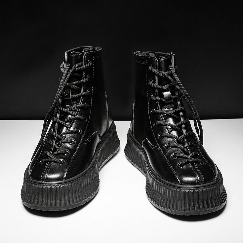 Высокие мотоциклетные туфли, черные мужские, на открытом воздухе, нескользящие, модные, удобные, спортивные, повседневные, легкие