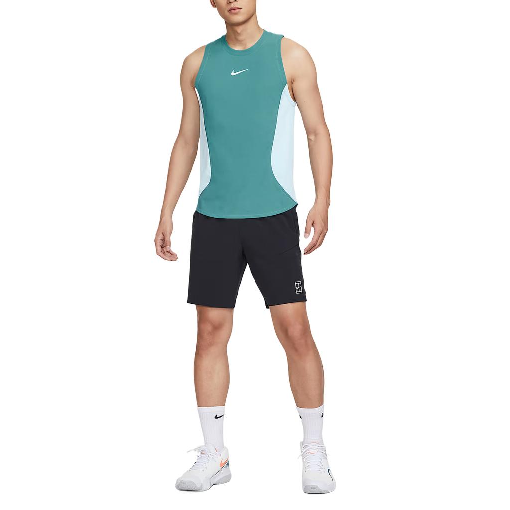 Nike Court Slam Dri-Fit Модный Универсальный Удобный Простой Однотонный Топ-майка Мужской Топы Зеленый HQ6407-379